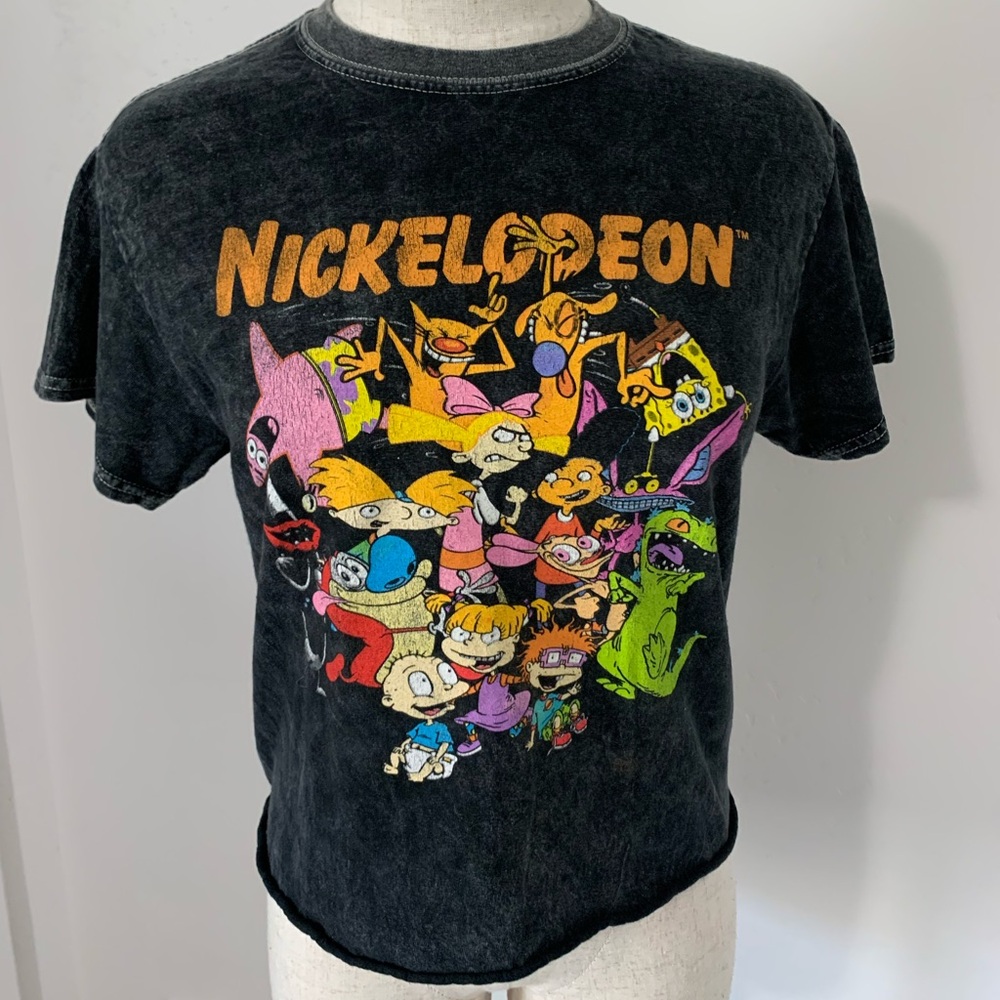 Character graphic tee Nickelodeon black shirt teen size small